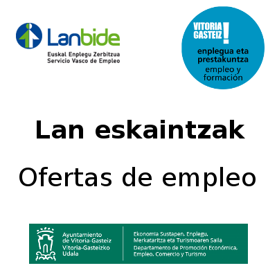 [10/06] @lanbideejgv-ren web ataleko #laneskaintzak [06/10] Ofertas de #empleo de Lanbide en #VitoriaGasteiz: 22012288. DOCENTE AUTOMÁTICA 22012282. DOCENTE TÉCNICAS AYUDA ODONTO ESTOMATOLÓGICAS 🔎 lanbide.euskadi.eus @EnpleguGuneak @DeustoAlumni @IrakasleX @ikaslanaraba