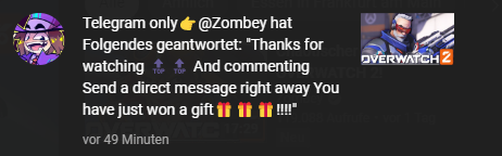 maarkxe's tweet photo. @Zombey  fyi Achtung, es is n Scamer in der Kommentarsektion unterwegs. Hab mal reported, mache mir aber keine großen Hoffnungen https://t.co/FWULrpmrAh