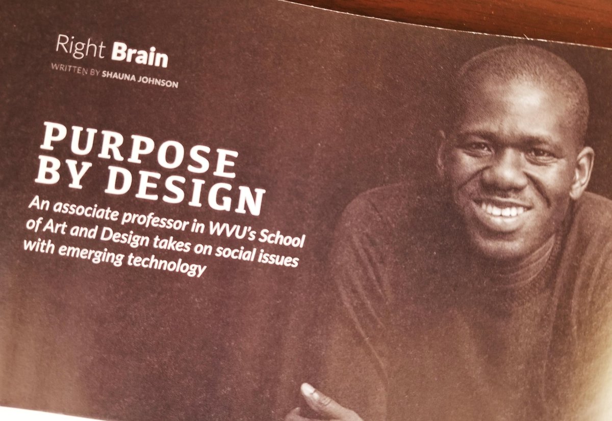 Kofi Opoku, associate professor of graphic design in @WVUCCA, uses his skills to shine a light on societal issues. His story is in the latest issue of <a href="/wvumagazine/">WVU Magazine</a>. 
magazine.wvu.edu/stories/2022/0…