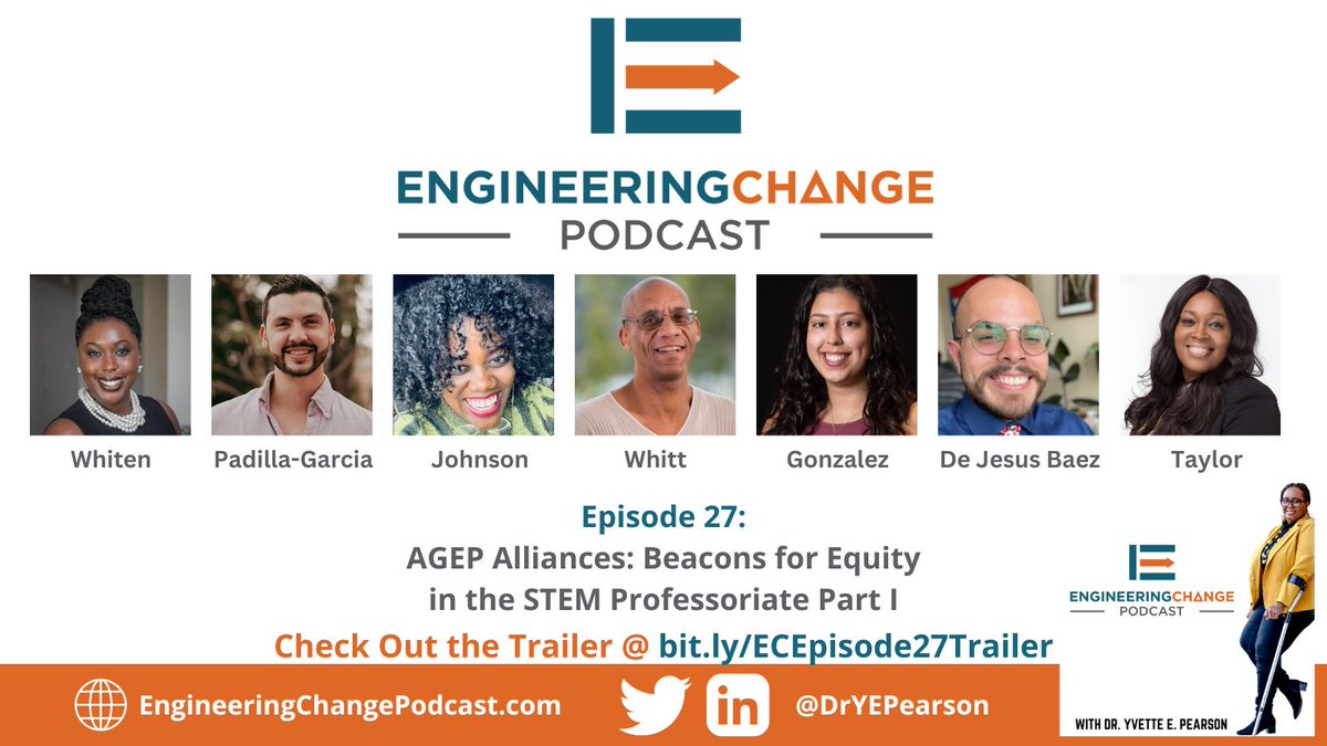 dryepearson's tweet photo. #EngineeringChange podcast conversation on @NSF "AGEP Alliances: Beacons for Equity in the STEM Professoriate" with #AGEP2022 Lighthouse Beacons. Check out the trailer for Episode 27! @Latina_PhDing @CIEStonyBrook @Dr_Whiten @AGEP2022 Release: October 12
https://t.co/VMXtprg0T4 https://t.co/QnGoJan839