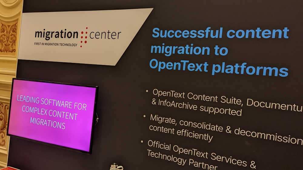 fme_migration's tweet photo. Last chance to meet our global team of #contentmigration experts at #OpenTextWorld 2022 in Las Vegas at The Venetian today! Visit us at pod 117 to discuss your individual migration challenge. #opentext #documentum #infoarchive #migration-center https://t.co/ldhLSBGZIy https://t.co/XmvcOJViSR