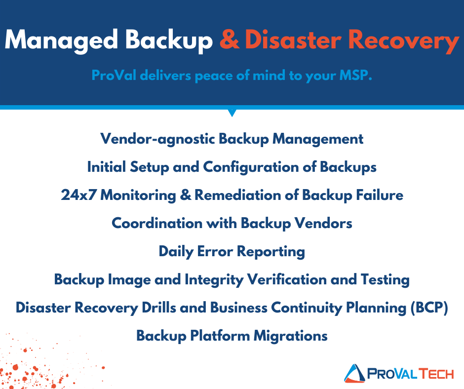 provaltech's tweet photo. Our managed backup and & disaster recovery services include end-to-end best practice configuration and management of over 30+ different solutions.
Schedule a meeting today: https://t.co/BErSSMgi0l
#provaltech #msp #managedbackups #backups #disasterrecovery #experts https://t.co/ee8BH4Saif