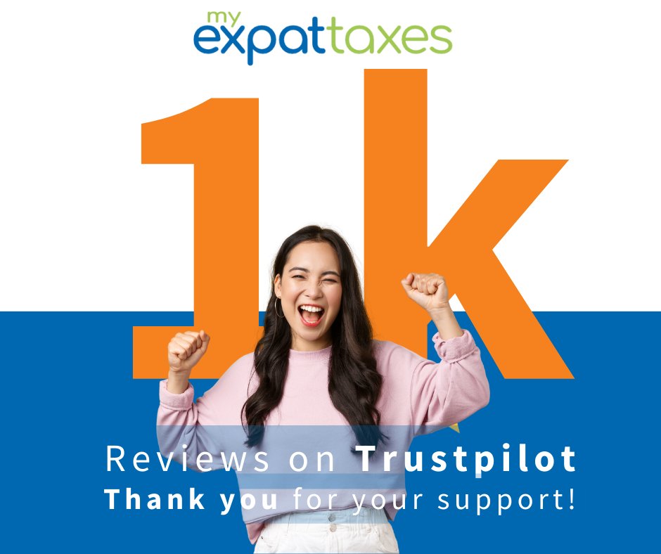 MyExpatTaxes's tweet photo. 1,000 reviews on Trustpilot! We appreciate your feedback 💪🤩

https://t.co/SLbPWimKg4

#trustpilot #customerreview #americansabroad https://t.co/TWwX8j0BtL