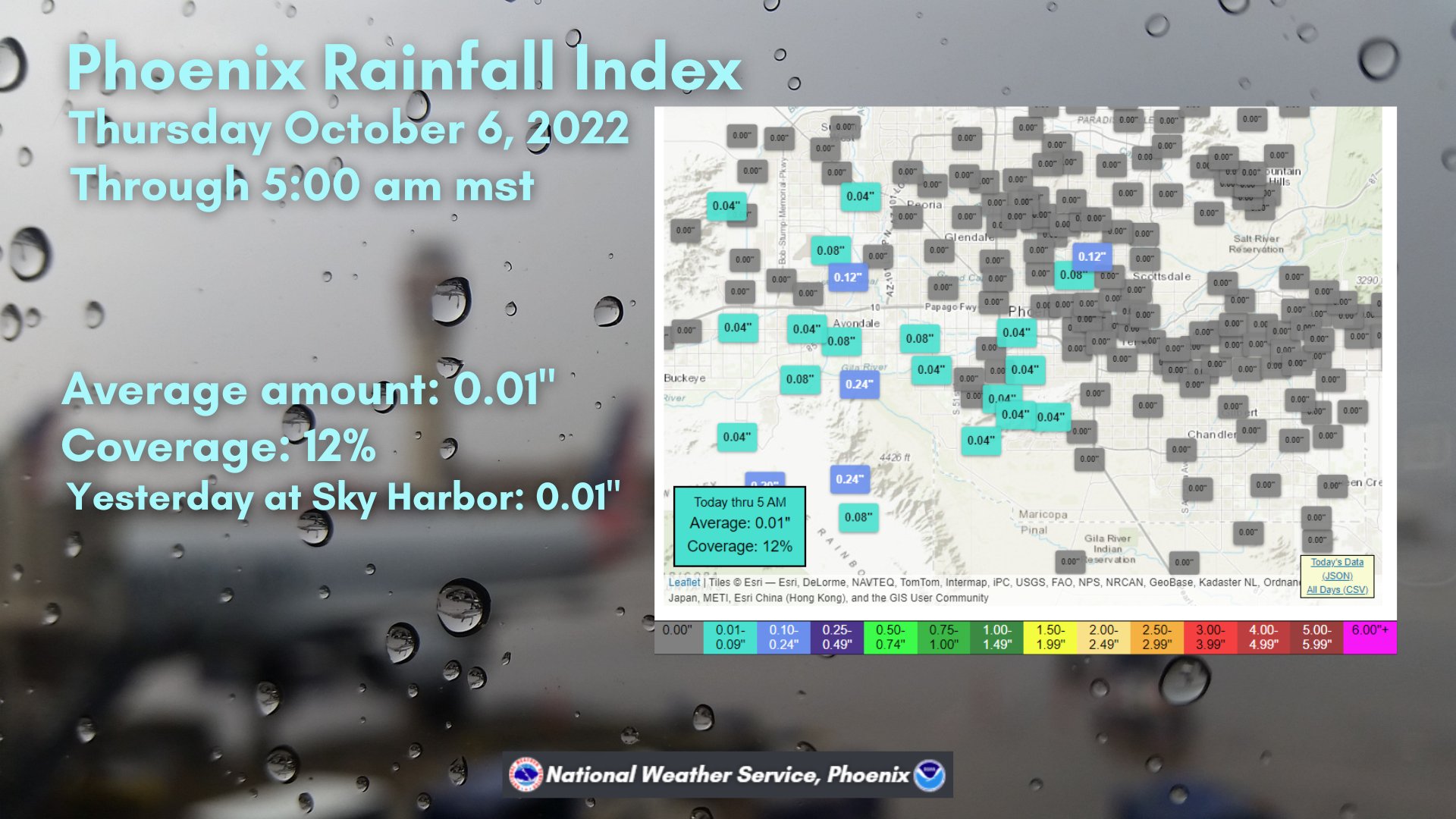 NWS Phoenix on Twitter "Phoenix had its first real rainfall of the water year last night
