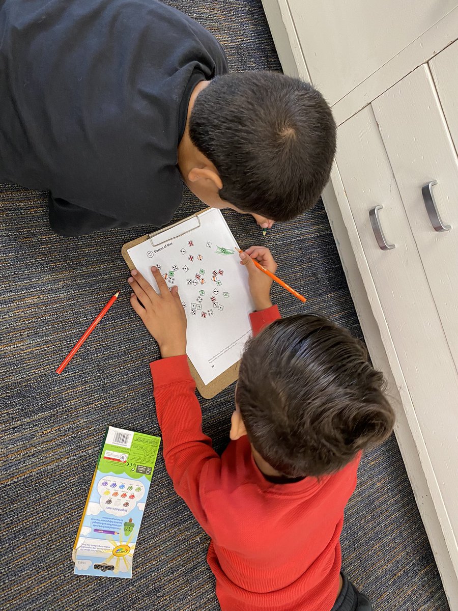susierw's tweet photo. Dozens of Dice! Students exploring math concepts through various strategies. #mindsetmathematics @joboaler @WoodcrestFSD https://t.co/5kgZLkS1yx