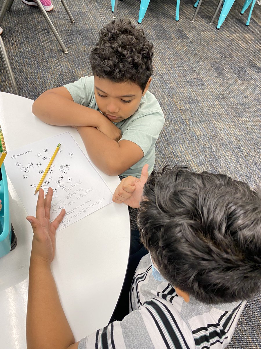 susierw's tweet photo. Dozens of Dice! Students exploring math concepts through various strategies. #mindsetmathematics @joboaler @WoodcrestFSD https://t.co/5kgZLkS1yx