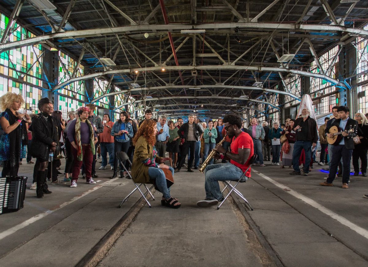 exchangealumni's tweet photo. 2/2 Want to join them? Their work together will culminate in a half-day arts and music festival with local artists and performances by special guests at the Albuquerque Rail Yards on Saturday, November 5, from 3 p.m.-8 p.m.! #livemusicalert https://t.co/uoLAIX9J83