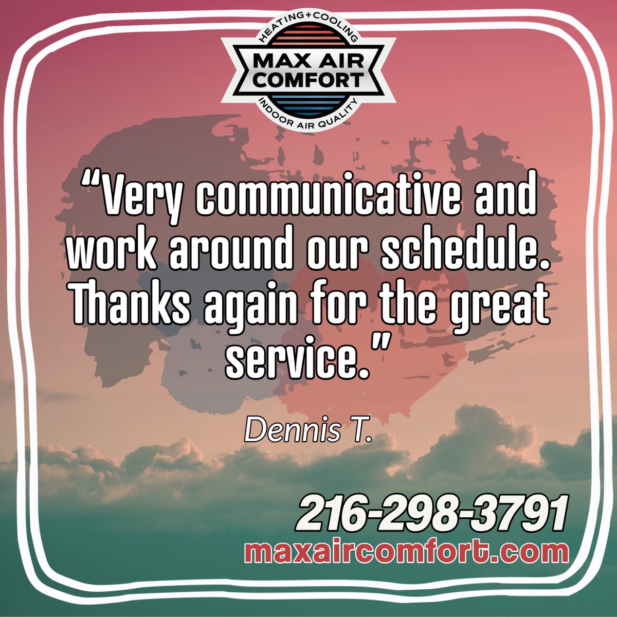 MaxAirComfort's tweet photo. We appreciate your wonderful review, Dennis. Please let us know if there is anything we can ever help with. Take care! 😊 https://t.co/CY37gZqQ9Y