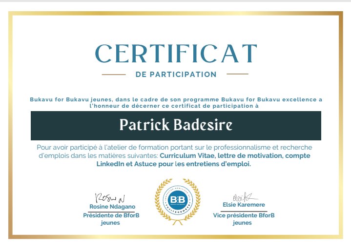 #ON_APPREND_TOUJOURS_ET_TOUJOURS.
Heureux d'avoir participé à l'atelier de formation sur @professionalisme_et_recherche d'emploi,organisé par <a href="/BkvForBkv/">BukavuForBukavu (BforB)</a> sur <a href="/curiculumvitae1/">curriculumvitaeplantillas.com</a> <a href="/Link_Den/">LinkDen</a> et astuces pour les ateliers d'emploi dans le cadre de son programme @bukavuforbukavu_excellence