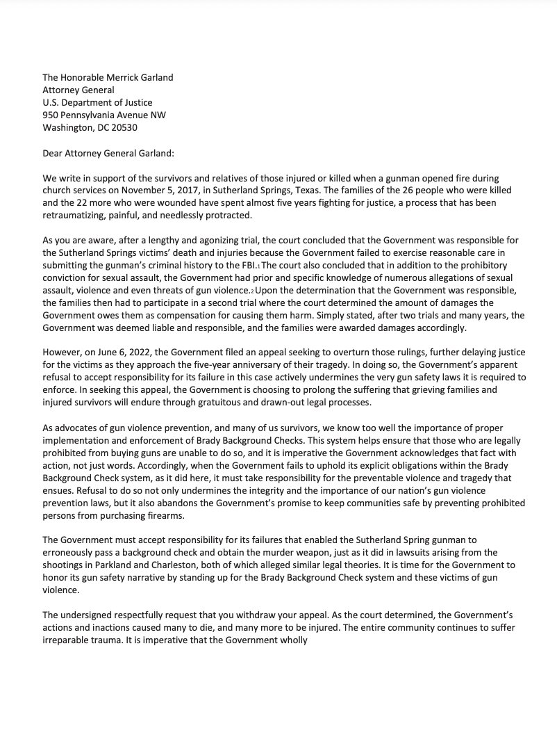 KrisB_Brown's tweet photo. Today, @bradybuzz joined a coalition of 40 gun violence prevention organizations to deliver a letter asking @TheJusticeDept to #DropTheAppeal against victims of the Sutherland Springs church shooting.

Learn more:
https://t.co/GZQSxYlMtZ

Add your name:
https://t.co/otIMLTVdRl https://t.co/HrvTU8HcNV