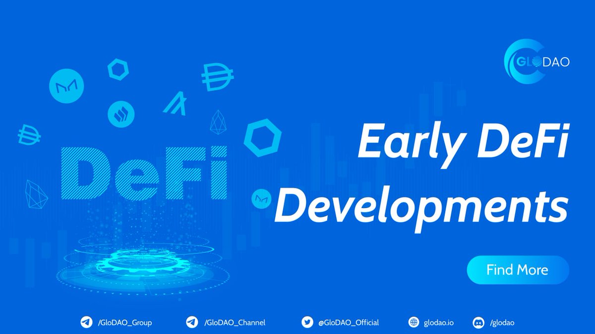 GloDAO_Official's tweet photo. ♨️Early DeFi developments♨️

❇️Uniswap, Aave, Bancor, MakerDAO, Compound and other early DeFi pioneers have constructed a solid foundation for the burgeoning DeFi economy...

Read the full article here👉https://t.co/B4wmWVcyeC

#glodao #defi #dao #blockchain https://t.co/DkwrNcezUL