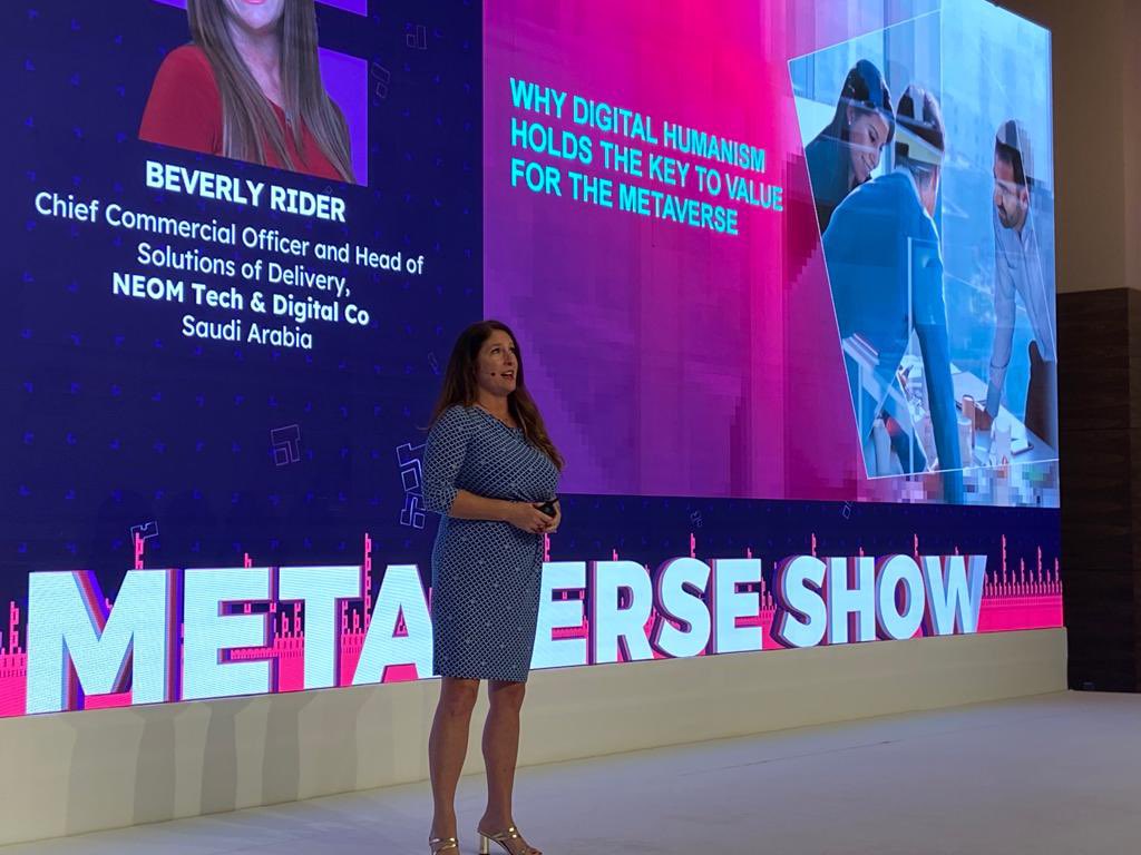 HODLbyTrescon's tweet photo. Absolutely thrilled to have had @BeverlyDRider, CCO, Tonomus &amp; CEO, Portfolio T, a Tonomus Company, deliver a keynote presentation today at #WMSDubai 2022!

#Worldmetaverseshow #virtualreality #dubai #dubaievents #futuretech #technology #Innovators #Metaverse #Gamechangers https://t.co/VwZhnu9MEi