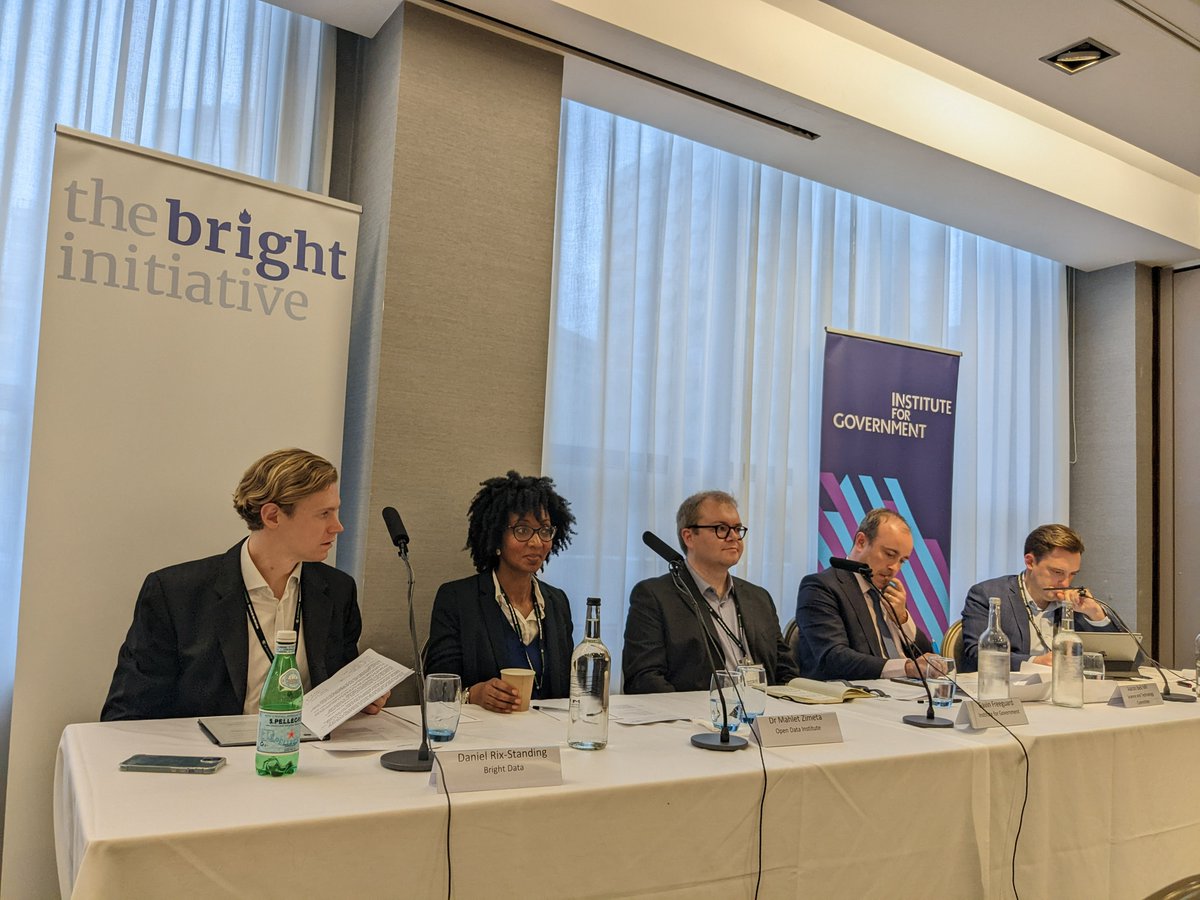 Fascinating discussion at our Conservative Conference event with @instituteforgov this week. Thanks to @TechMilly @M_feeney @AaronBell4NUL and @GavinFreeguard and our Board member Daniel Rix-Standing for great ideas on how data can enhance public services. #NationalDataStrategy