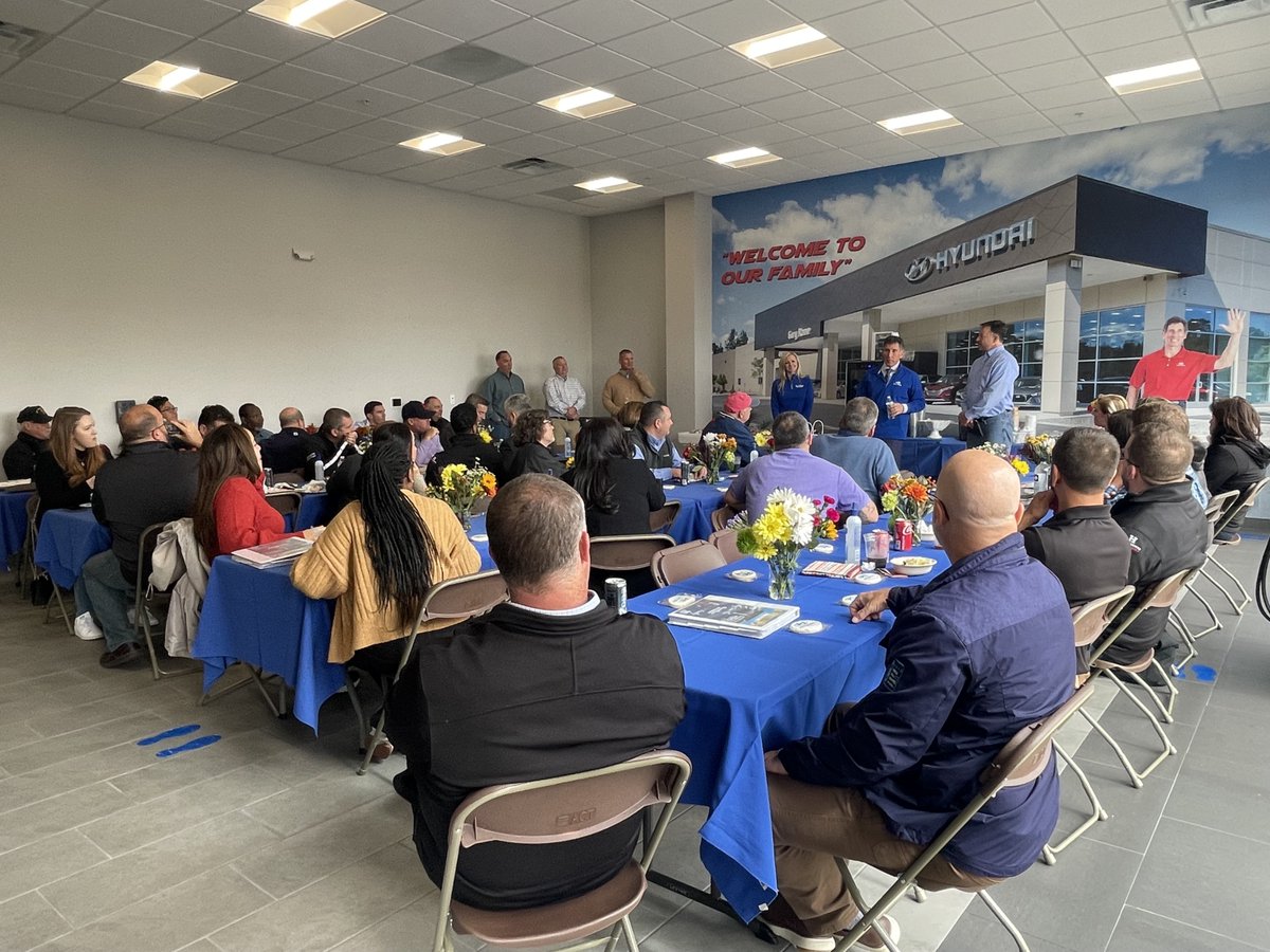 garyromekia's tweet photo. Yesterday, Gary Rome Hyundai welcomed 65 guests from the Hyundai Eastern Region and Headquarters to the dealership. Everyone enjoyed the food, tour and learning all about the wonderful things that we do for the community. It was a great day! https://t.co/WdmcrBTFQE