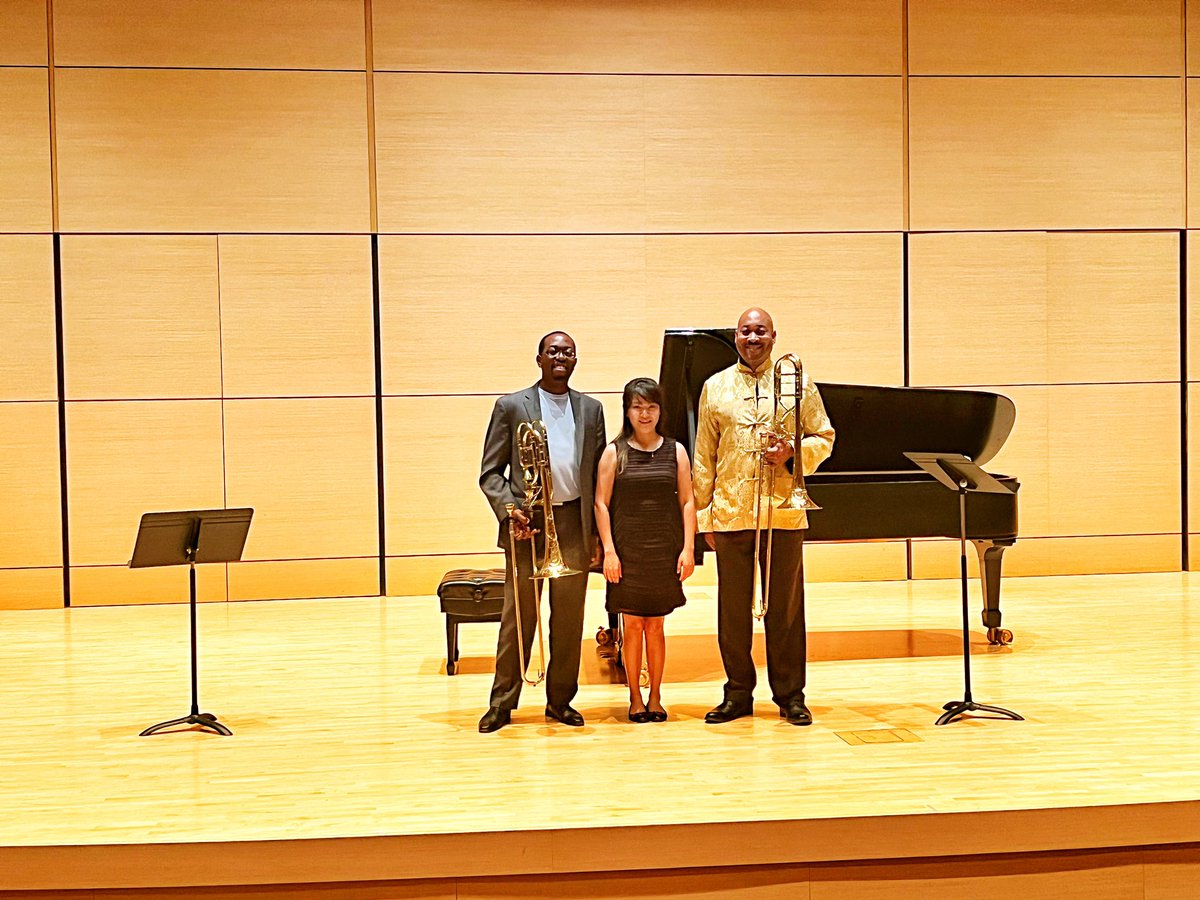 mccaintrombone's tweet photo. Special thanks to my friend, Dr. Isrea Butler on an amazing 3-day residency. We were fortunate to hear some high level playing on both sides of the slide. He’s always welcome back! @txst @txstmusic @txstatetrombone https://t.co/sfRt1uwAJ5