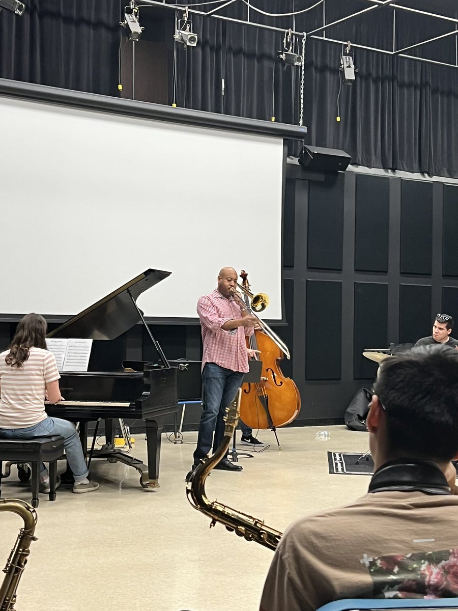 mccaintrombone's tweet photo. Special thanks to my friend, Dr. Isrea Butler on an amazing 3-day residency. We were fortunate to hear some high level playing on both sides of the slide. He’s always welcome back! @txst @txstmusic @txstatetrombone https://t.co/sfRt1uwAJ5