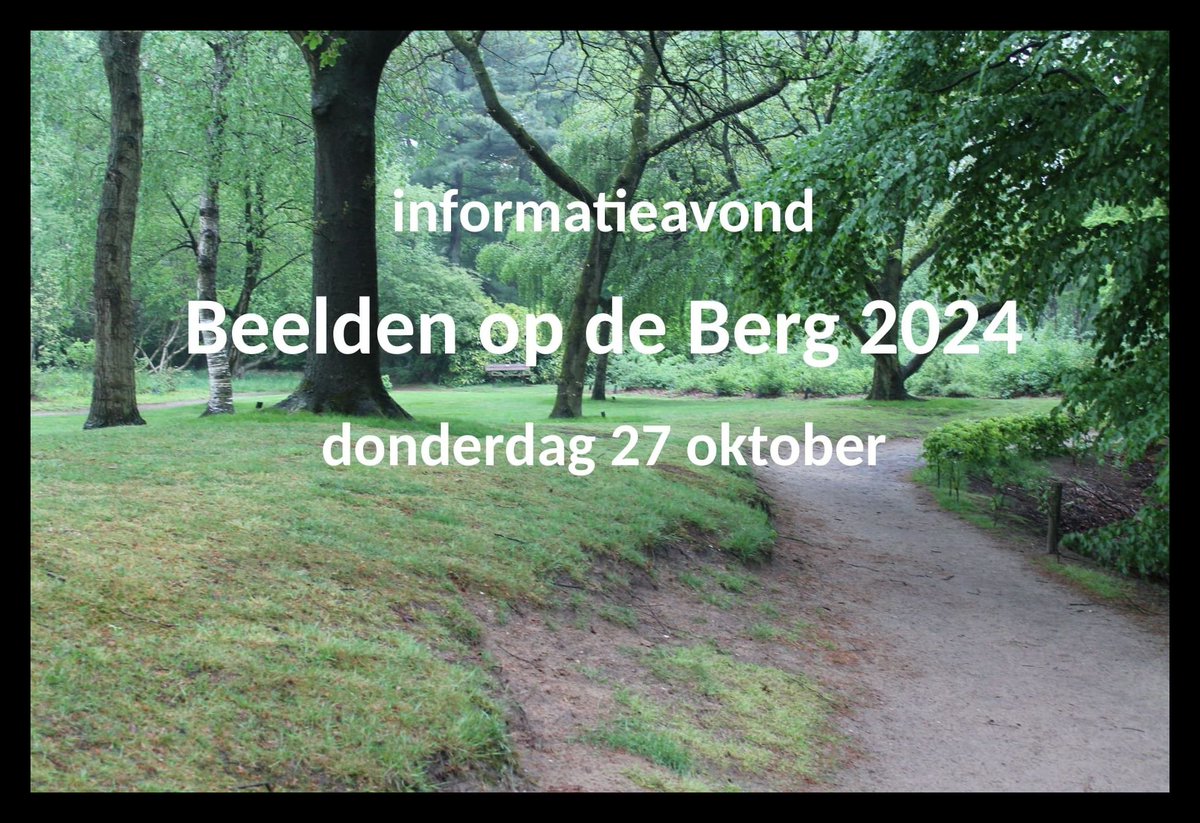 Donderdagavond 27 oktober in de bblthk over de twaalfde editie van Beelden op de Berg die in 2024 wordt gehouden. beeldenopdeberg.nl/nieuws/