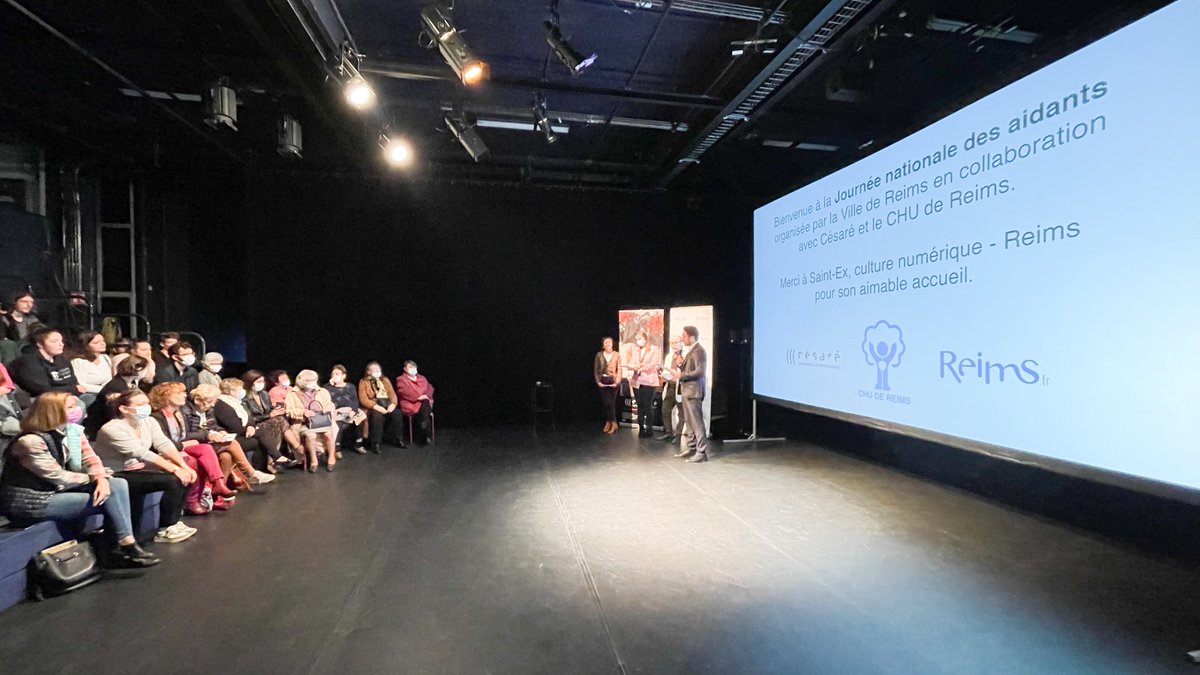 Journée nationale des aidants organisée par la ville de #Reims, en partenariat avec le <a href="/CHUdeReims/">CHU de Reims</a> &amp; <a href="/Cesare_Reims/">Césaré, Centre national de création musicale</a>. Au programme pour les participants : projection du documentaire #TISICA "Hier encore", temps d’échanges, ateliers menés par des artistes locaux et moment convivial.