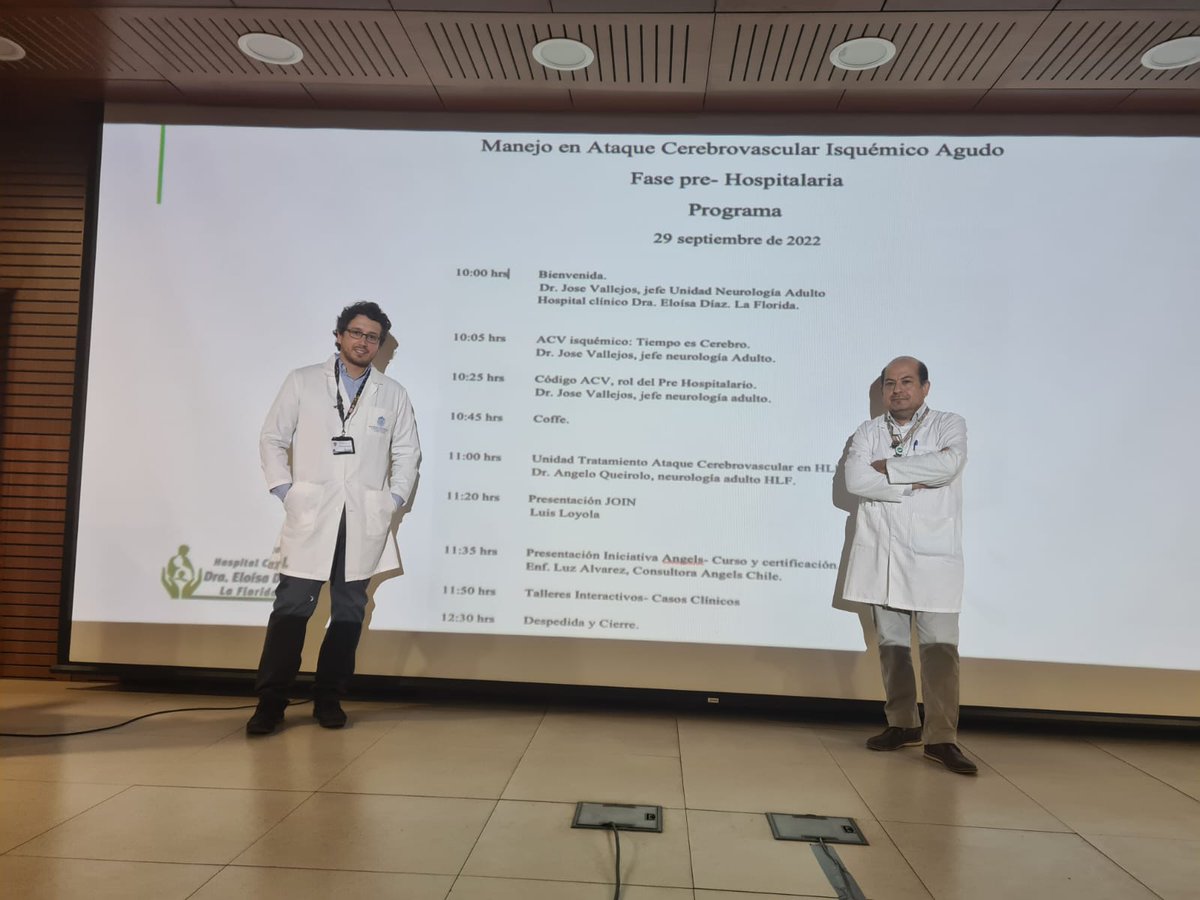 Queirolo22's tweet photo. Segundo día de "Manejo en Ataque Cerebrovascular isquémico agudo, fase pre hospitalaria" enfocada al equipo de APS de La Florida @Hosp_EloisaDiaz @SaludSurOriente @ACEVE_Chile @SalvatedelACV https://t.co/KzJze0OSQ0