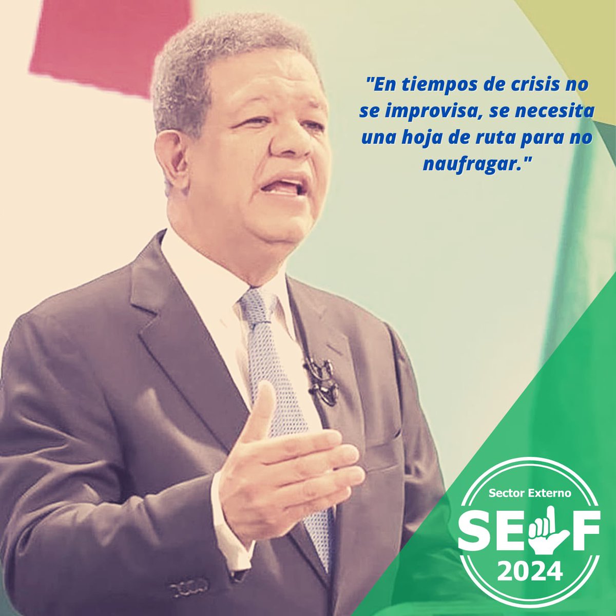 "En tiempos de crisis no se improvisa, se necesita una hoja de ruta para no naufragar".

#LeonelFernández #SELF2024 #SELF #LeonelPresidente