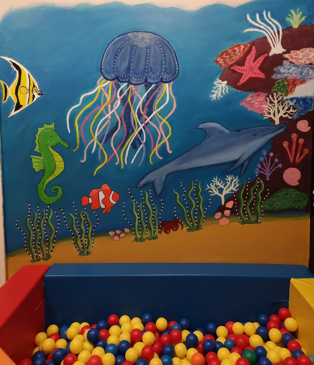 stonehallschool's tweet photo. Our new ballpool room is looking fantastic thanks to Vicky's painting. Thanks to both 6th class students who also helped. https://t.co/BvDVQCe9rY