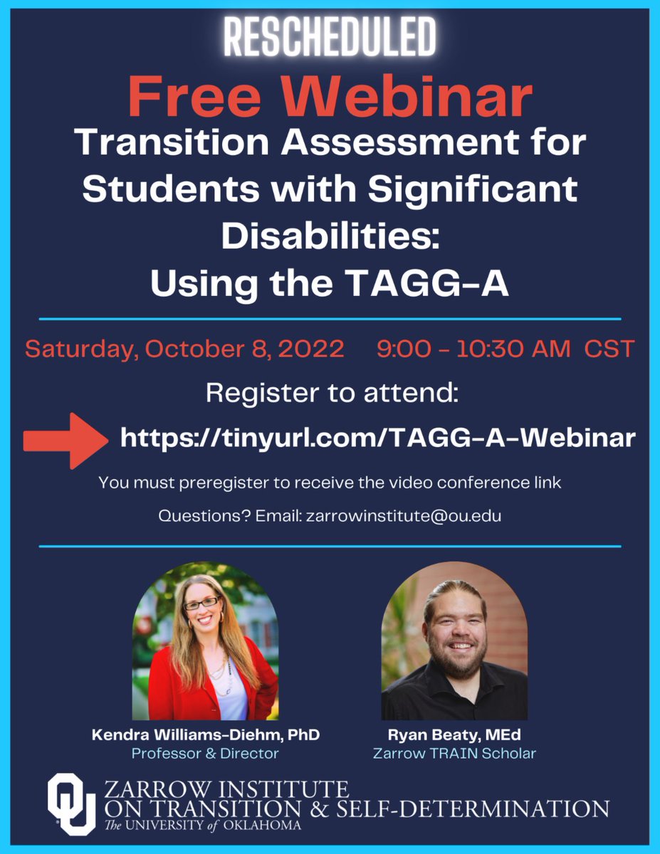 We were made aware that the flyer was linked to the incorrect registration portal. To register for this webinar, please use this link: tinyurl.com/TAGG-A-Webinar. The Webinar will be recorded and made available to those who register to attend.
conta.cc/3EDFgt5