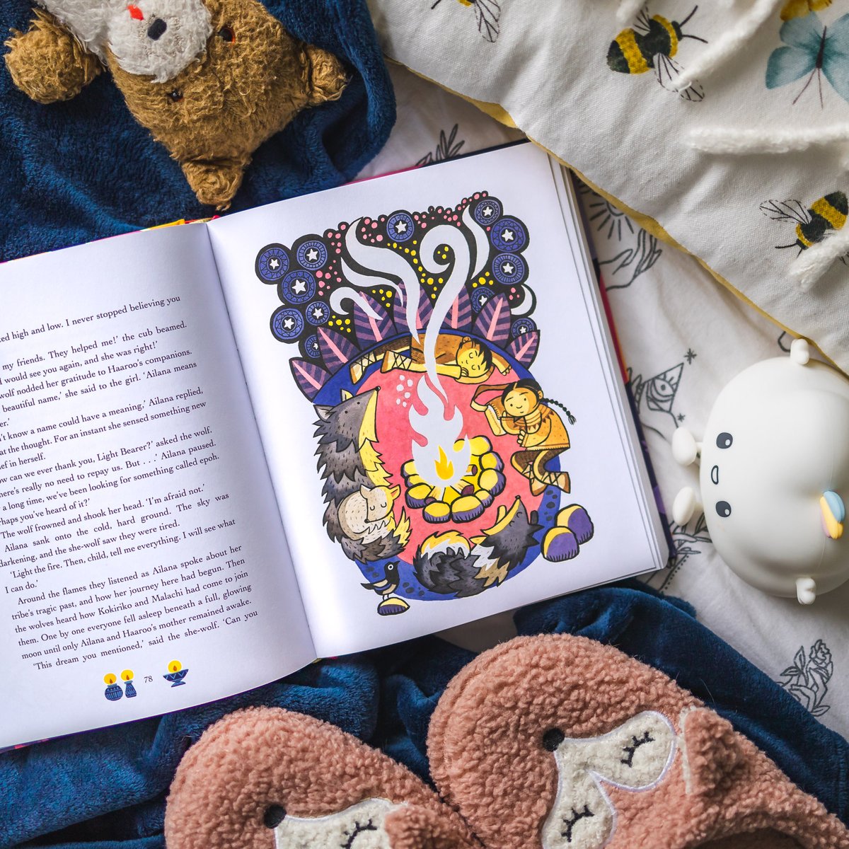A comforting story tonight for a happy day tomorrow . . . A gorgeous gift to treasure this Christmas and beyond, #TheFaberBookOfBedtimeStories is bursting with hope and joy. Fabulously illustrated by @jabberworks, the book features original stories from much-loved authors.