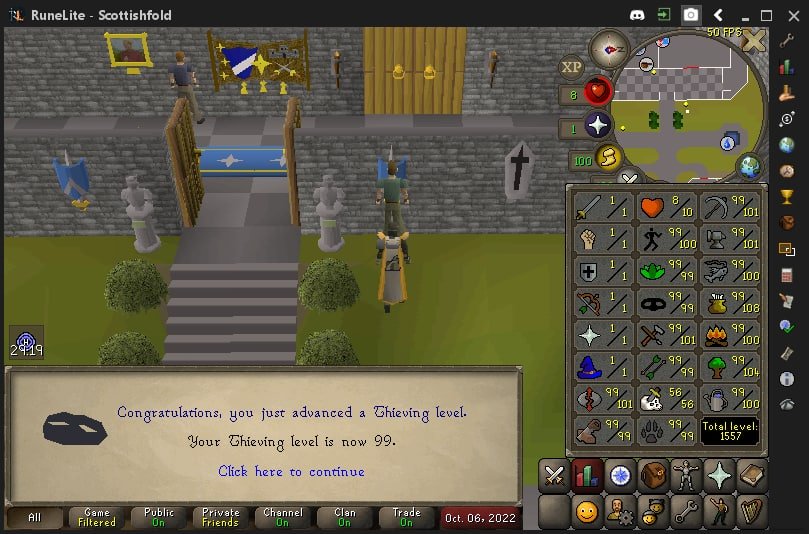 BleronOSRS's tweet photo. 99 Thieving and finally maxed #feelsgood #sksc https://t.co/w1SbN81UZJ