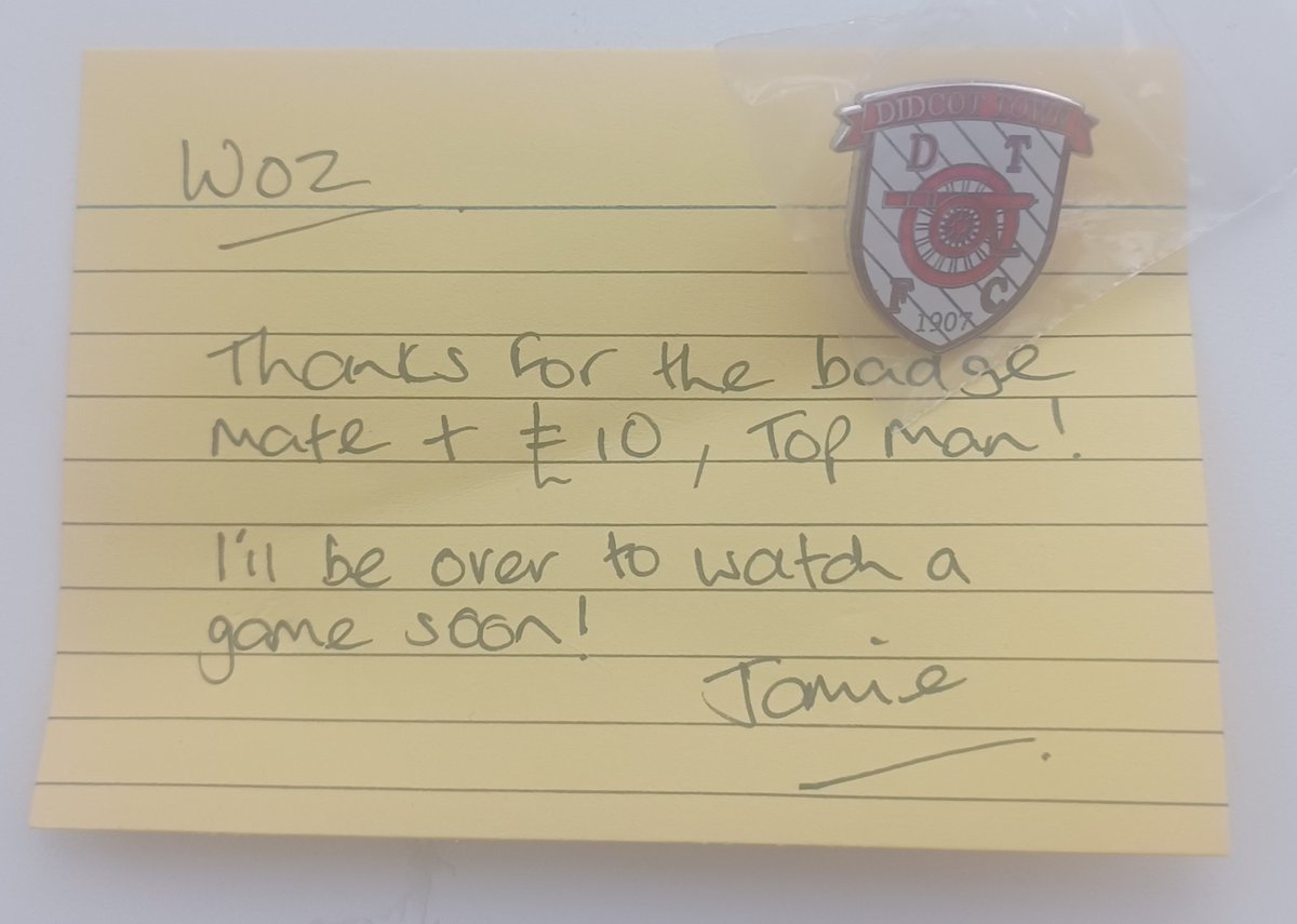 Football Players/Coaches/Managers come and go at Football Clubs, but this is why I love Non League, you get to meet genuine real football people like <a href="/JamieHeapy/">Jamie Heapy</a>, his stint at BUFC might have been short but long enough to become a legend #badgeswap #dtfc #bufcredandgoldarmy