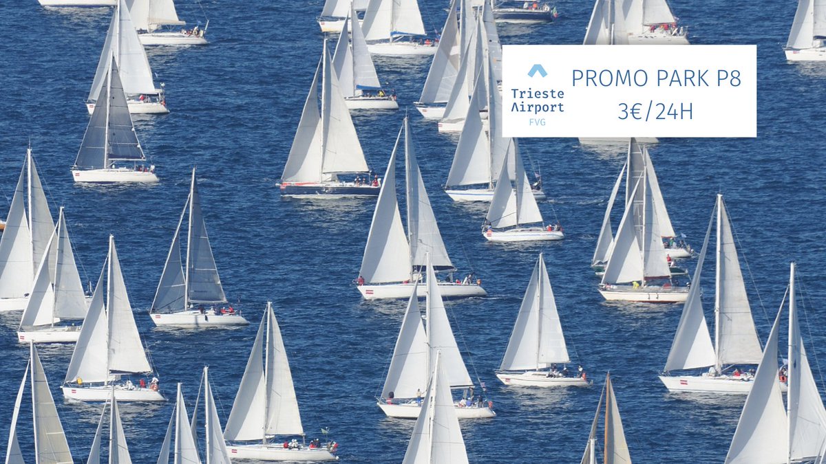 Speciale PROMO PARK P8 di #Triesteairport per <a href="/RegataBarcolana/">Barcolana</a>: da venerdì 07 ottobre a domenica 09 ottobre, parcheggia al parkP8 alla tariffa giornaliera di 3€. Raggiungi #Trieste e la #Barcolana comodamente in #bus o in #treno per assistere alla più grande #regata del mondo.