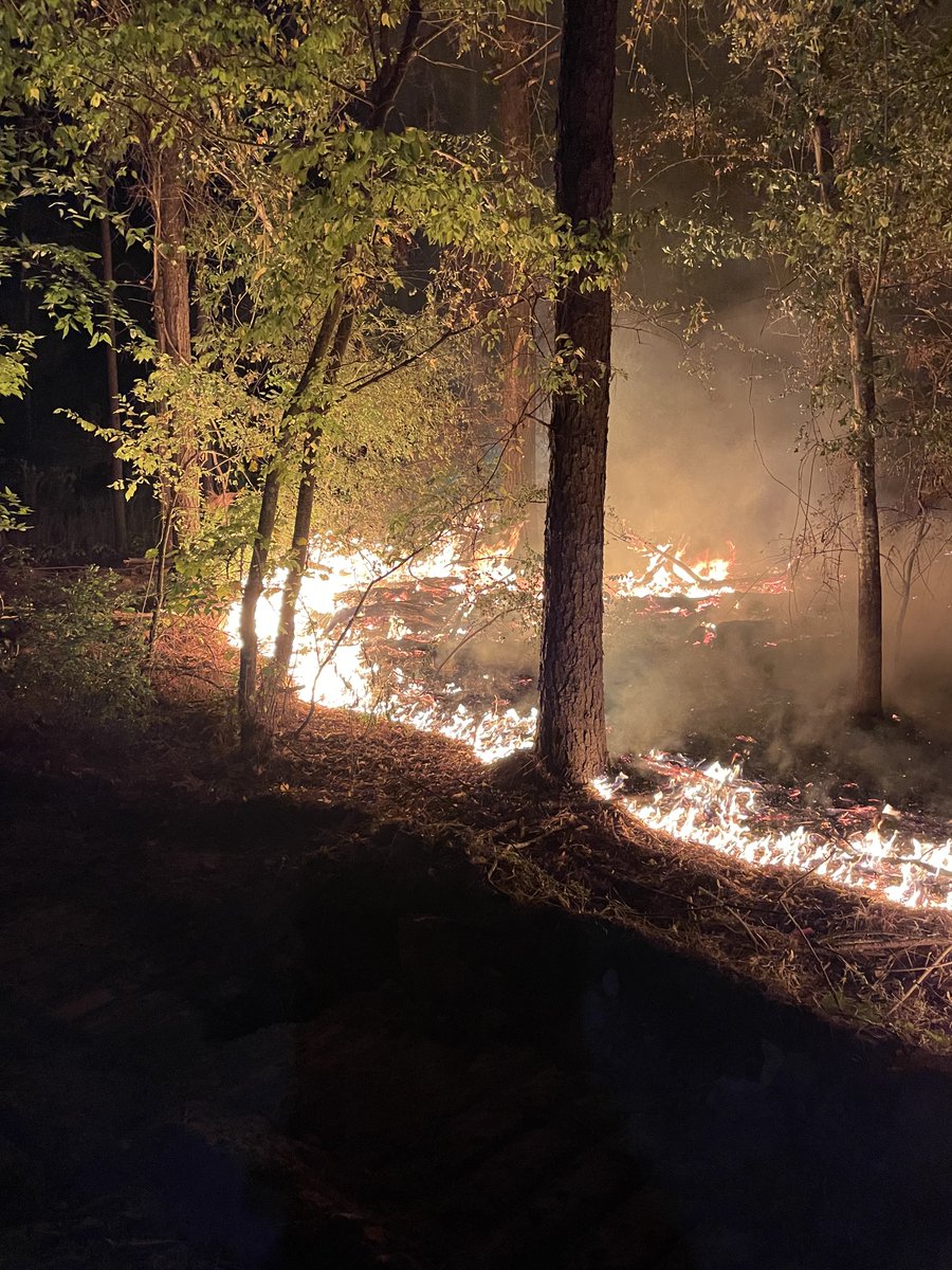 Yesterday, Texas A&M Forest Service responded to 6 wildfires for 18.4 acres. Be cautious! If a wildfire is spotted, immediately contact local authorities. A quick response can help save lives and property. 📷 Crews responded to a 2-acre fire in Cherokee County, 10/5.