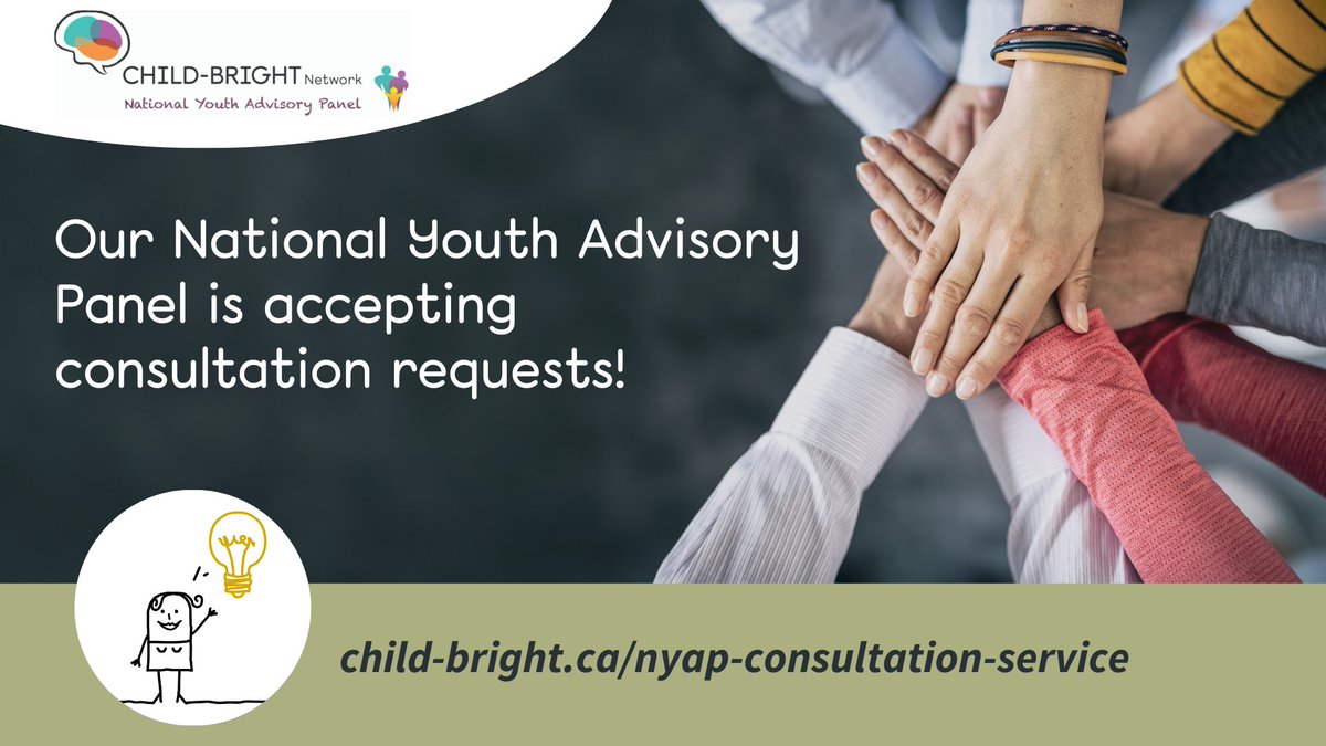📣Did you know our youth members offer a consultation service? They can help 🇨🇦 researchers working on childhood disability projects with problem definition, recruitment, survey & interview guide design, data analysis, and more: child-bright.ca/nyap-consultat… #WorldCPday 1/6