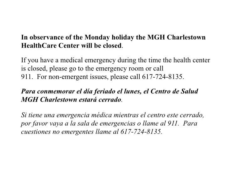 MGH Charlestown RSLC tweet media