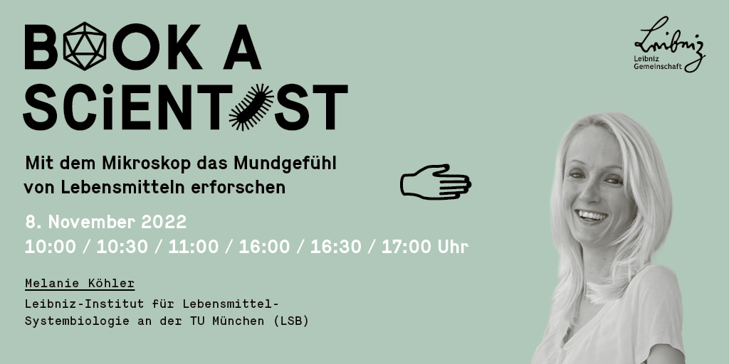 Ever wondered how #mouthfeel and its contribution to #food's flavor perception can be studied using #biophysical methods 🔬? Then come and talk to me! #bookascientist @LeibnizLSB @LeibnizWGL 👉 leibniz-gemeinschaft.de/bookascientist