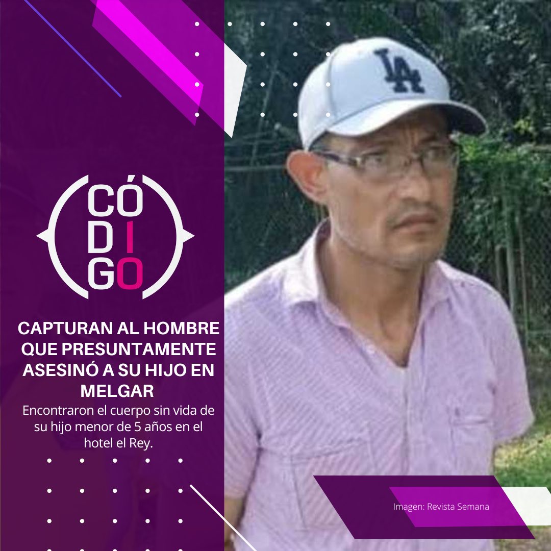Codigo10notici1's tweet photo. #Nacional: Capturan al hombre que presuntamente asesinó a su hijo en Melgar 

Cubillos será presentado ante los jueces de Control de Garantías como el presunto asesino de su propio hijo. https://t.co/62l7BE4RBe https://t.co/2z14cTBfTT