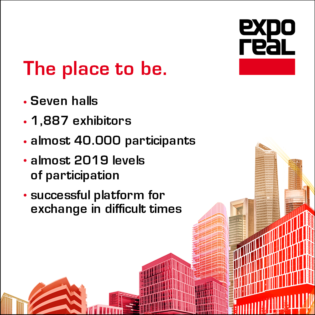 #EXPOREAL 2022 with 1,887 exhibitors and almost 40.000 attendees comes to a close. "In a time of major upheaval, EXPO REAL reaffirms how valuable it is as a platform for exchange and information for the #realestate industry" says Stefan Rummel, Managing Director of Messe München.
