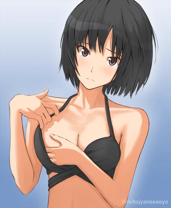 大人の七咲先輩版も描いてみました(左) #七咲先輩 #七咲逢 