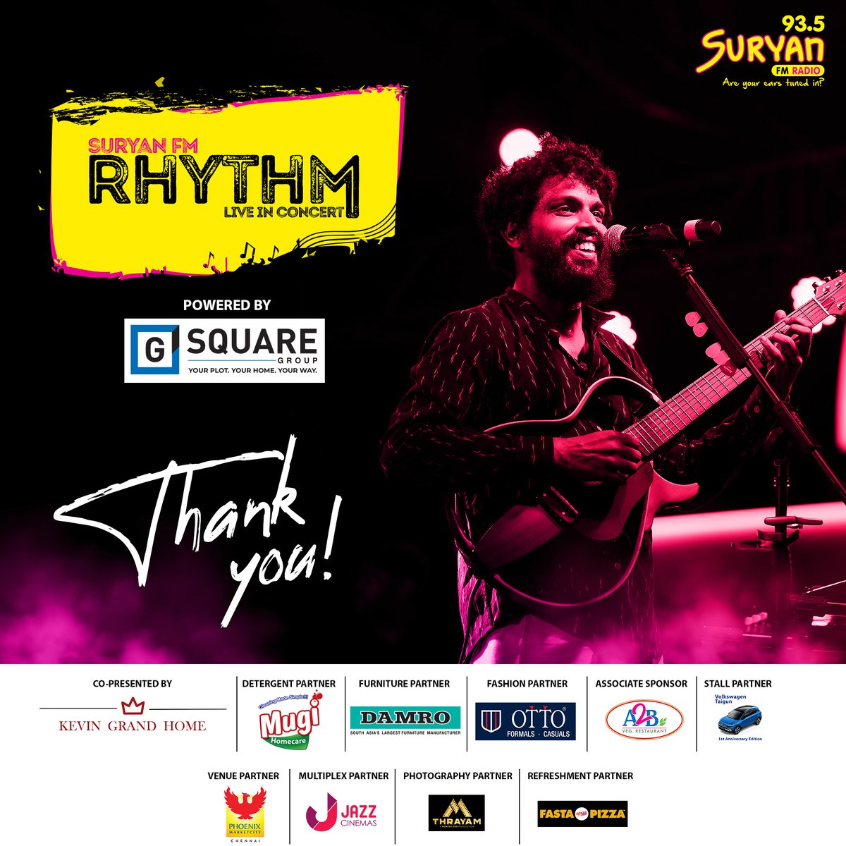 Success is best when it is shared!
Privileged to share the huge success of Suryan FM’s Rhythm featuring Singer Pradeep Kumar with our Clients & Partners.
.
#suryanfm #suryanfmrhythm #pradeepkumar #rhythm