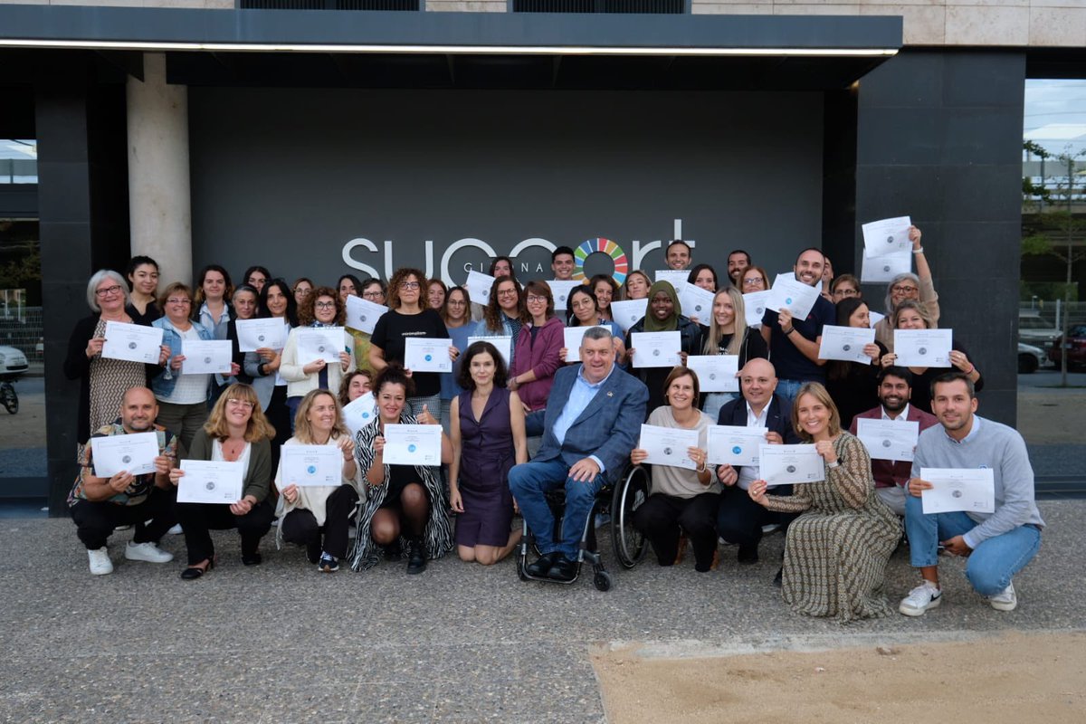 supportgirona's tweet image. El 70% de la plantilla de Support-Girona ja ha fet la formació del #qualityright. I avui pogut mostrar-ho a la promotora @Michellefunk @who #supportdecisionmaking