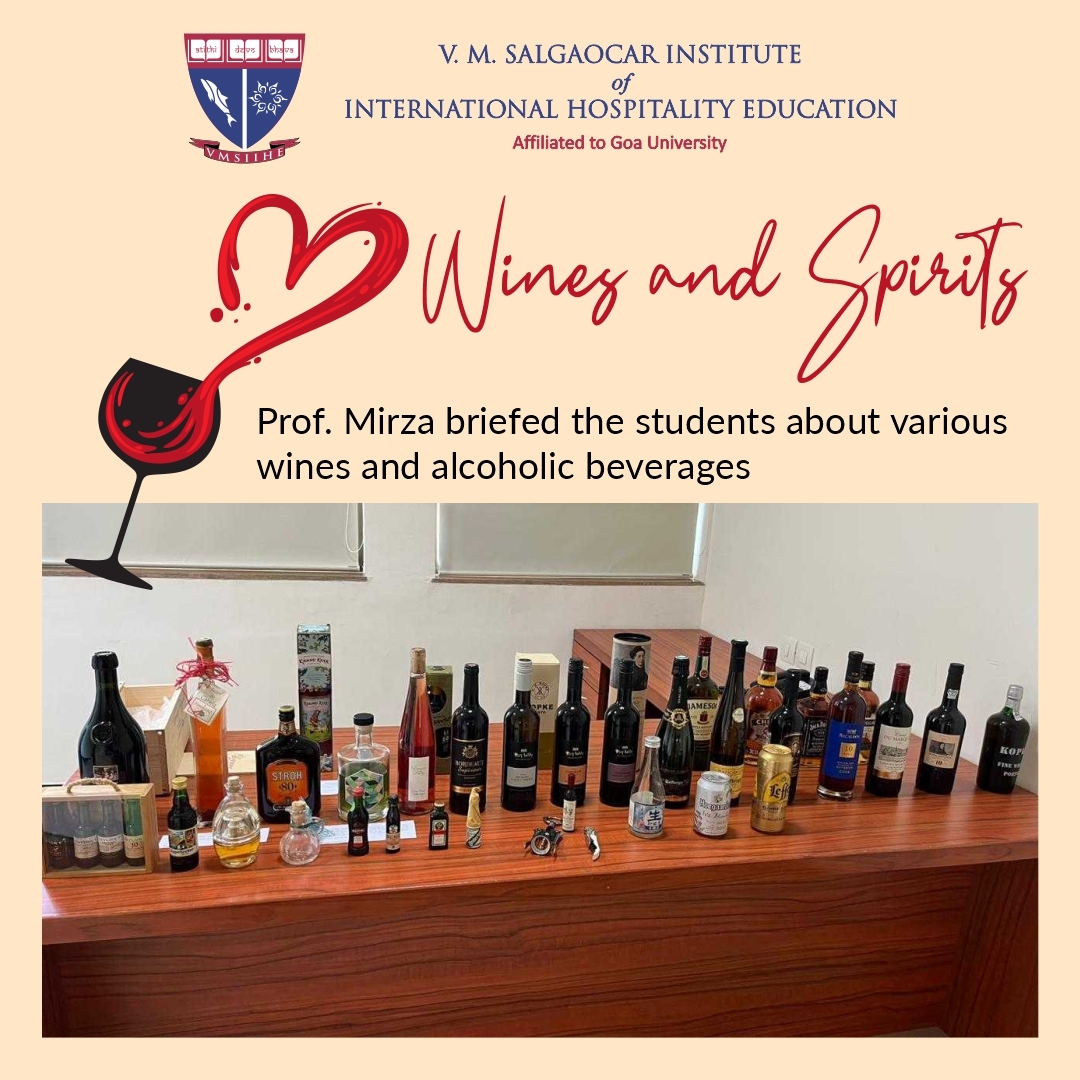 vmsiihe's tweet photo. A session on Beverage Management was conducted by Prof. Mirza for the first-years. #Students got the chance to personally experience a variety of #wines and other alcoholic beverages from around the world.
#vmsiihe #hotelmanagement #hospitalityeducation #pratical #alcohol https://t.co/nMF5A9hcTJ