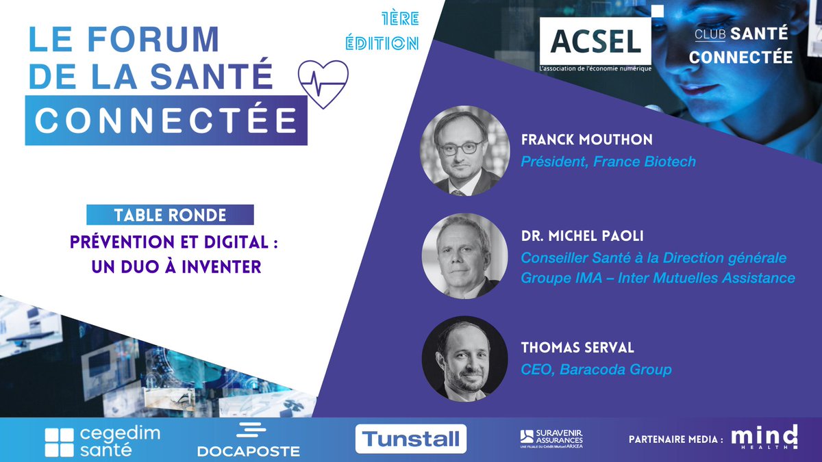 AcselDigital's tweet photo. #Event - Le Forum de la #SantéConnectée se tiendra dans quelques jours ! Pour sa 2ème table ronde, 'Prévention et digital' seront au débat ! 

Inscriptions ➡️ https://t.co/OnCXSsKwRO
📍FNTP, 3 rue de Berri, Paris 8 https://t.co/AVMrEIpfjG