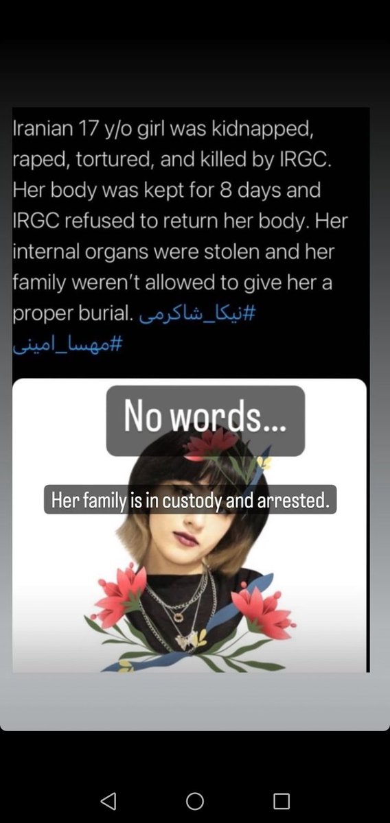MMesbahie's tweet photo. #MahsaAmini #NikaShakarami
#IranProtests2022 #Woman_Life_Freedom
🆘For Iranian people!
Be our voice! The Government and police are killing young people! https://t.co/x9sgZKp5Ip