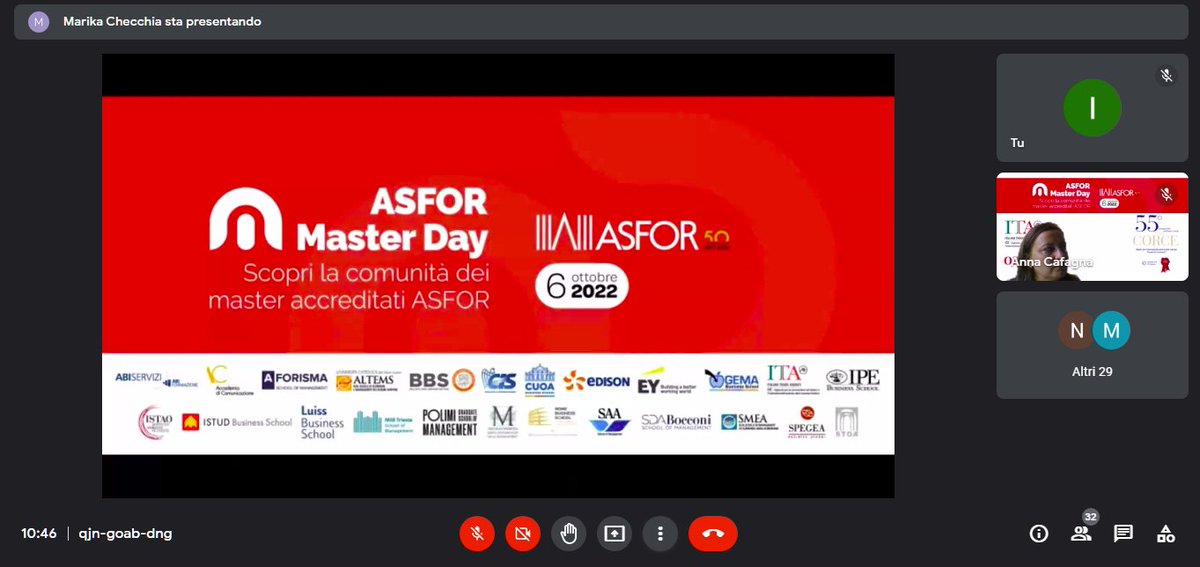 ITAformazione's tweet photo. 🎬Live! OPEN DAY - #CORCE 55, in occasione dell'iniziativa #MasterDay di @ASFOR_IT, incontro on line con giovani laureati interessati a scoprire le opportunità professionali offerte dal nostro Master 55 CORCE di @ITAtradeagency, per intraprendere una carriera in ambito #Export!🌐 https://t.co/KPs3sf8F4R