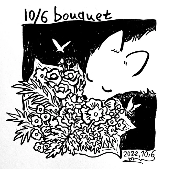 6日目 BOUQUET#inktober2022 