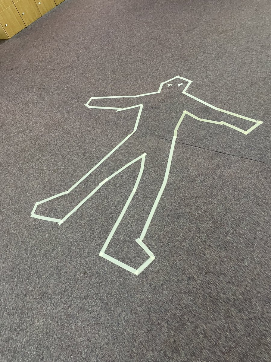 StreetlyScience's tweet photo. There has been a murder at Streetly Manor. The Streetly Detective team (year 7) have questioned the suspects and are putting their preliminary thoughts together. Who killed Mr Gold? #Streetlyofferday https://t.co/uRcdZR1Wiu