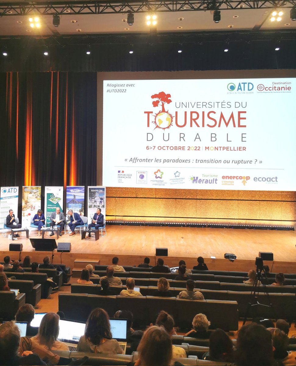 #UTD22, le rassemblement des acteurs du tourisme engagés pour la #transition. <a href="/TourismeHG/">HauteGaronneTourisme</a> présent à Montpellier, plus que jamais concerné #tourismedurable. #tourismeoccitanie
<a href="/VoyageOccitanie/">Voyage Occitanie</a> <a href="/Reseau_ATD/">Reseau_ATD</a>