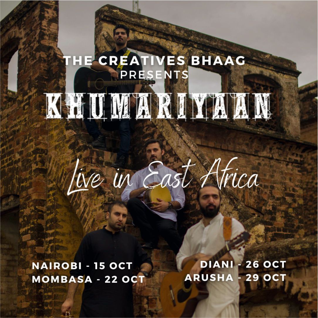 coastguidekenya's tweet photo. Join the Creatives Bhaag as they host Khumariyaan - an extraordinary multi-cultural music affair, live in Nairobi, Mombasa, Diani and Arusha in October. Save the dates!

#coastalguidekenya #DianiBeach #Mombasa #Kilifi #Malindi #Watamu #Lamu #Travel https://t.co/Ne3zIOKBID