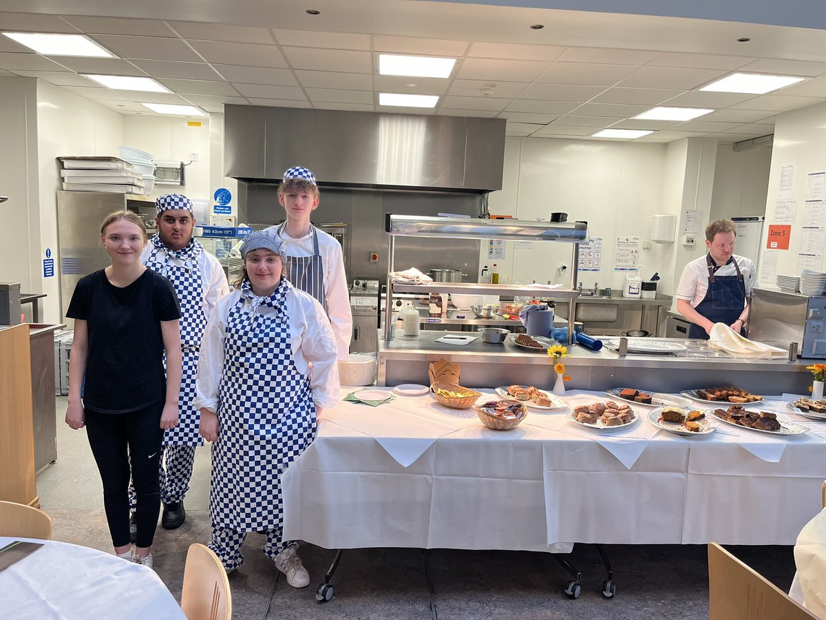 Some of our senior phase young people hosted a coffee morning in aid of MacMillan Cancer Support 👏 well done - a fantastic morning!! Skills for work in action!! #DYW