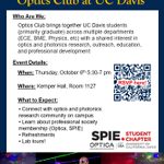 Photo by UC Davis Optics Club (@OpticsUCDavis)