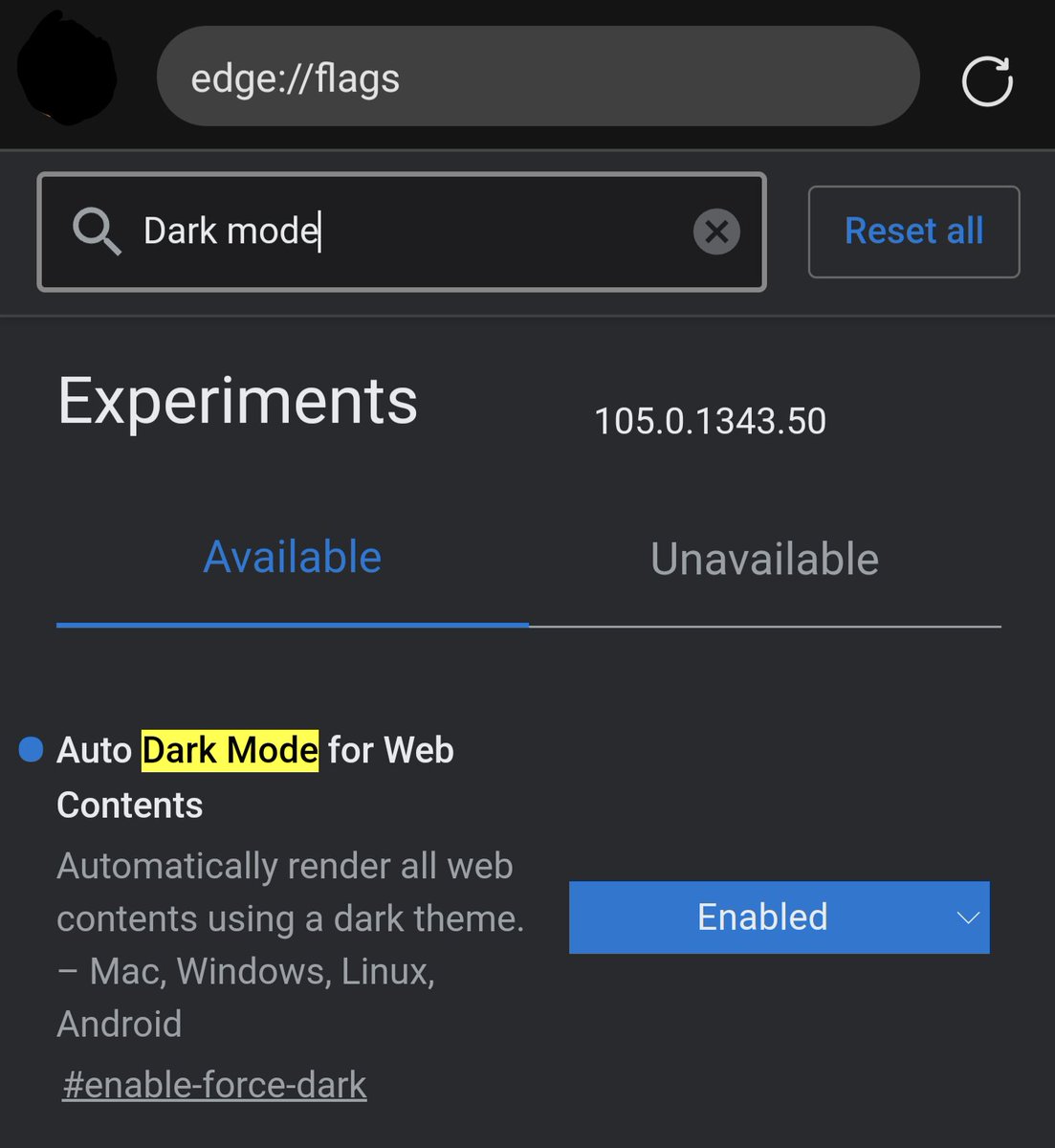 simon2k6's tweet photo. Retina saver using Edge for #Android in edge://flags. Also works if apps are using webview (such as Twitter) and Edge is your default system webview. AFAIK this also works for Chrome at chrome://flags https://t.co/dJNs2GEgni